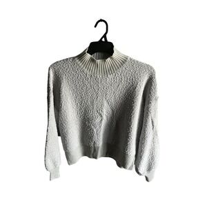 Debut Womens Medium Gray Mock Neck Pullover Sweater Knit Long Sleeve‎